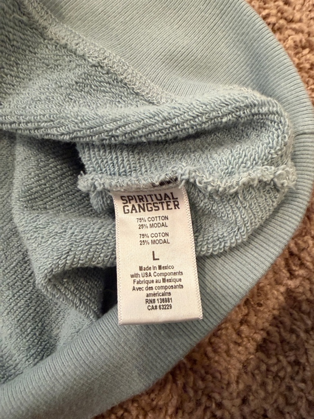 Spiritual Gangster Club Pilates Green Crewneck Sweatshirt - Picture 6 of 6